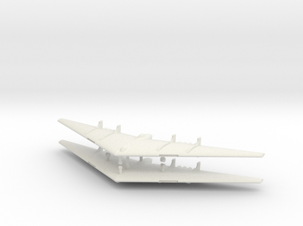 1/285 Northrop YB-49 Flying Wing (x2) in White Natural Versatile Plastic