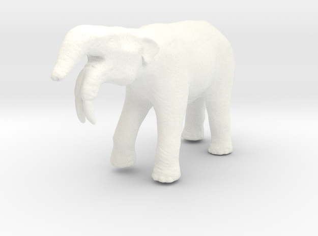 Deinotherium in White Processed Versatile Plastic