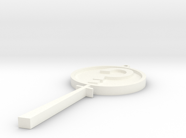 MysteryInc Pendant 3in in White Processed Versatile Plastic