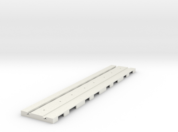 P-165stp-long-straight-tram-track-100-pl-2a in White Natural Versatile Plastic