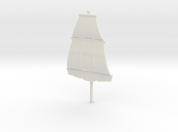 First Rate Foremast, 1:1000 Scale in White Natural Versatile Plastic