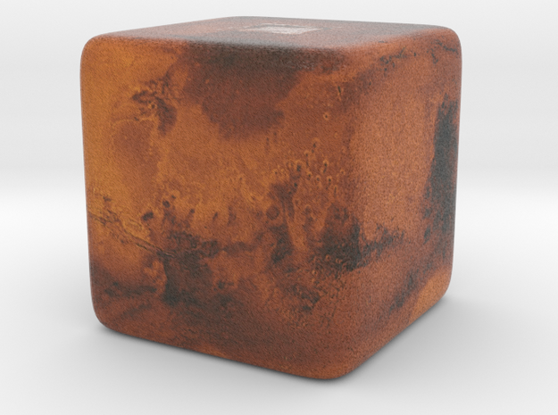 Cube Planet : Mars, 1 inch in Full Color Sandstone