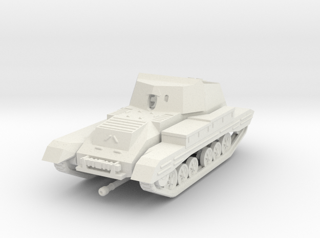 Vehicle- Valentine Archer Tank (1/87th) in White Natural Versatile Plastic