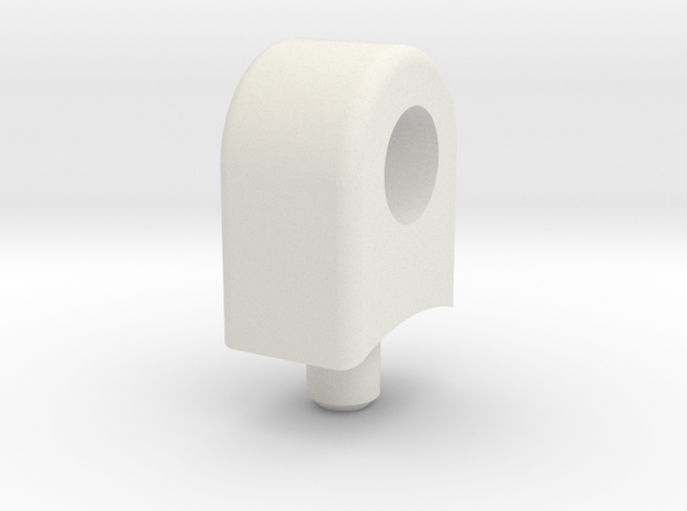 Skid Padeye - Lateral 3mm Hole in White Natural Versatile Plastic