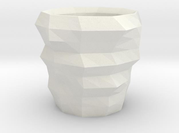 PolyLittleCup Revised Print in White Natural Versatile Plastic