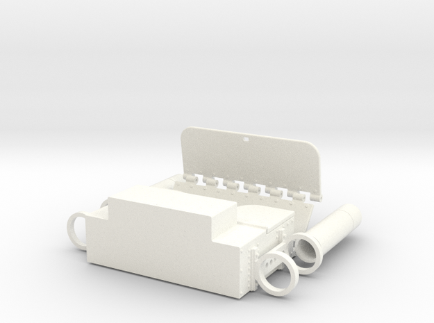 1:6 Scale Pilot Map Box  in White Processed Versatile Plastic
