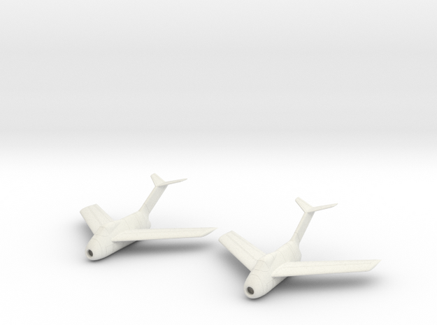1/100 Focke-Wulf Ta-183 (x2) in White Natural Versatile Plastic