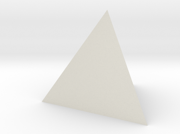 Small Tetrahedron in White Natural Versatile Plastic