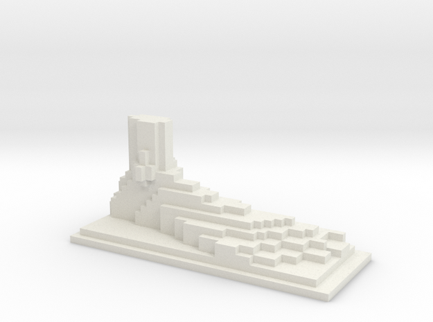 Minecraft style foot in White Natural Versatile Plastic