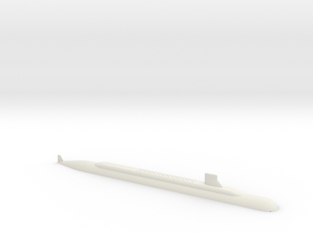 1/700 SSBN-X Class Submarine (Waterline) in White Natural Versatile Plastic