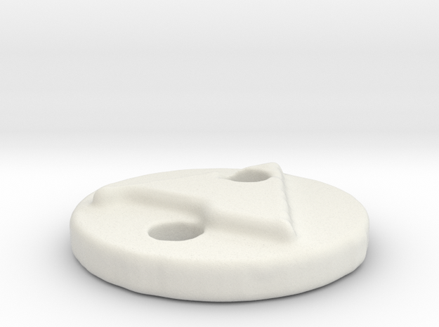 Button-A in White Natural Versatile Plastic