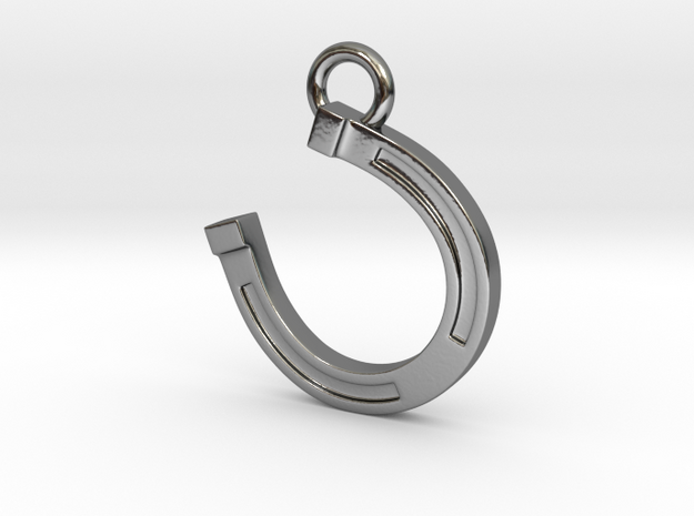 Lucky Horseshoe in Fine Detail Polished Silver