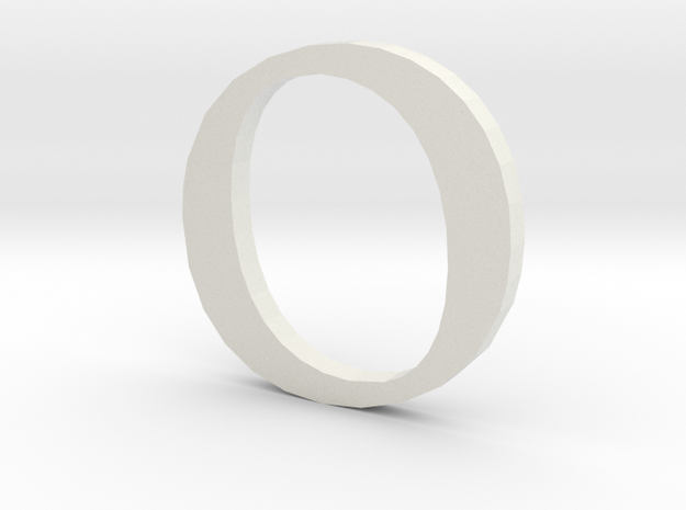 O (letters series) in White Natural Versatile Plastic