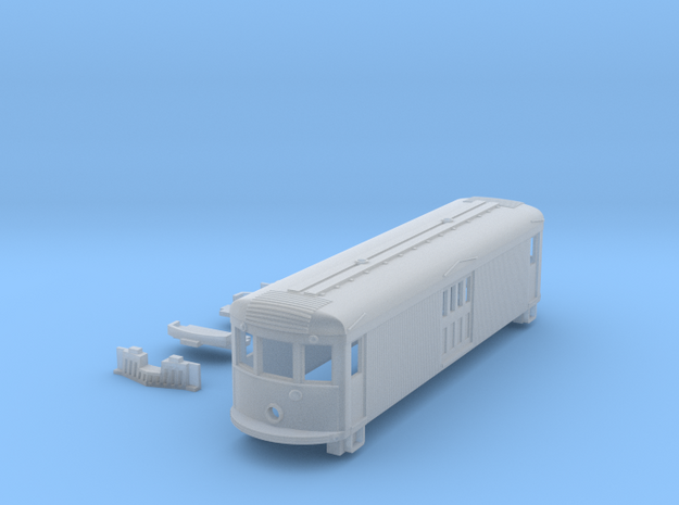 N Scale 45' Trolley Freight Box Motor Body + Parts in Smooth Fine Detail Plastic