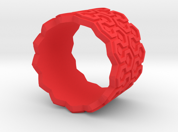 Shining Carpet Ring in Red Processed Versatile Plastic