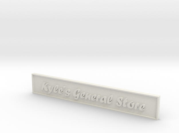 1:24 General Store Sign in White Natural Versatile Plastic