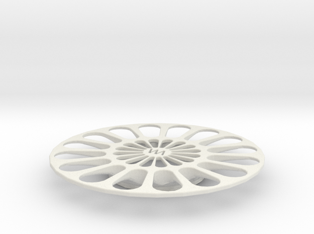 Servo Turnable V23 Plate in White Natural Versatile Plastic