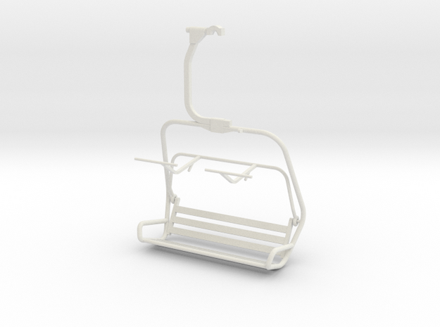 Ski Lift Chair in White Natural Versatile Plastic