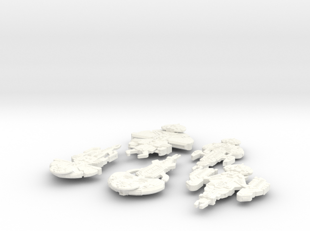 Fleetz3 in White Processed Versatile Plastic