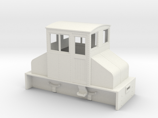 On18 Large Steeplecab loco  in White Natural Versatile Plastic