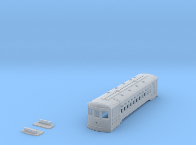 N Scale Standard Streetcar Shell in Smooth Fine Detail Plastic