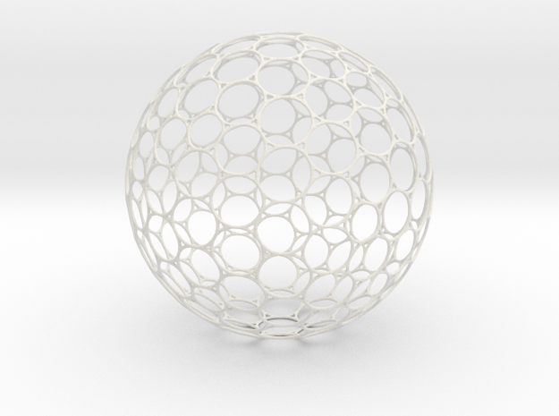 Geosphere Ball 15cm Holes Thicker 2 in White Natural Versatile Plastic