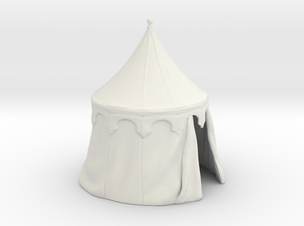 Medieval round tent, updated in White Natural Versatile Plastic