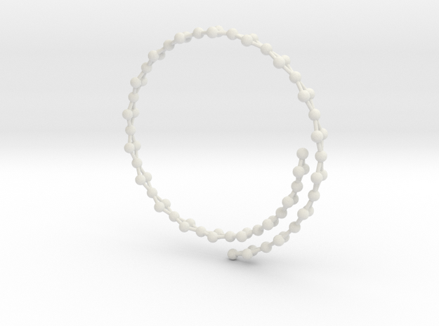 Flexible Frustrated Chain Bracelet in White Natural Versatile Plastic