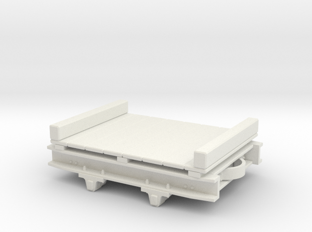 1:35 WDLR trolley flat converted from Decuaville s in White Natural Versatile Plastic