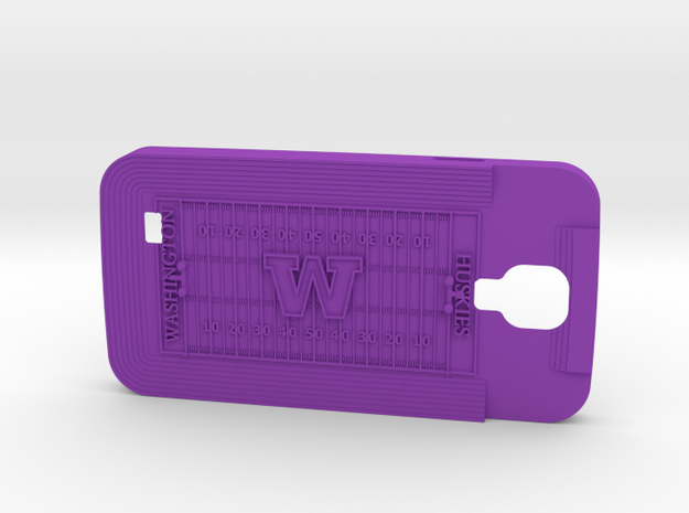Galaxy S4 Football Huskies in Purple Processed Versatile Plastic