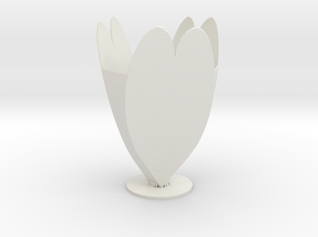 Valintine Vase in White Natural Versatile Plastic