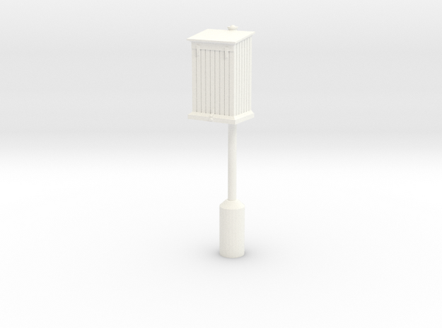PRR Telephone Box - Extended Base in White Processed Versatile Plastic