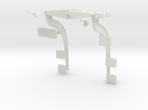 1:7 Scale Huey Port Side Weapons Support Frame in White Natural Versatile Plastic