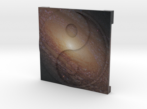 Spiral Galaxy over Ying Yang in Full Color Sandstone