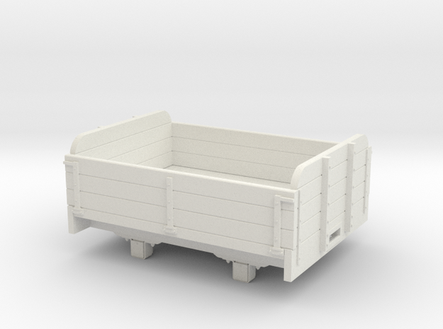 1:32/1:35 3 plank dropside raised ends  in White Natural Versatile Plastic