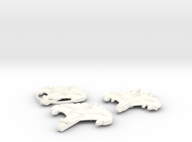 Romulans Three in White Processed Versatile Plastic