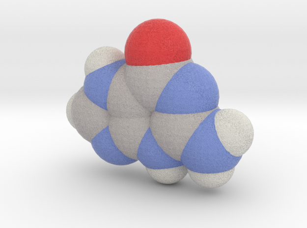 Guanine molecule (x40,000,000, 1A = 4mm) in Full Color Sandstone