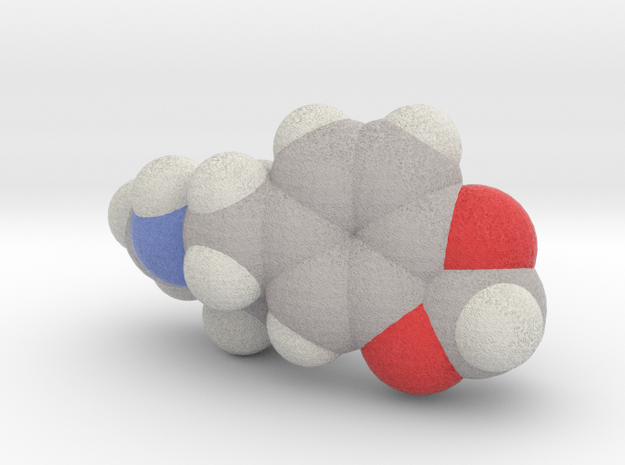 Mdma molecule (x40,000,000, 1A = 4mm) in Full Color Sandstone