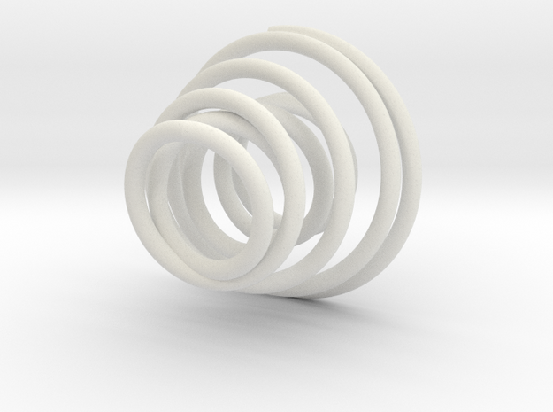 Spiral Candle Holder in White Natural Versatile Plastic