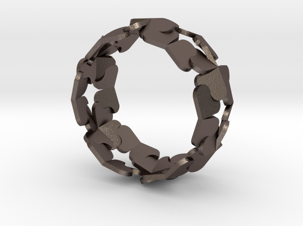 Bracelet by Andreas Fornemark in Polished Bronzed Silver Steel