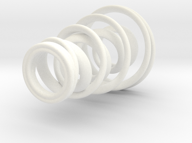 Spiral Candle Holder in White Processed Versatile Plastic