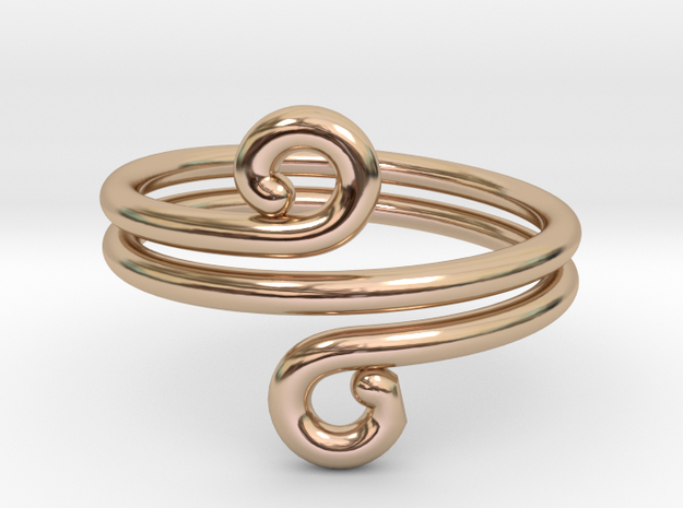 Swirl Design Ring in 14k Rose Gold