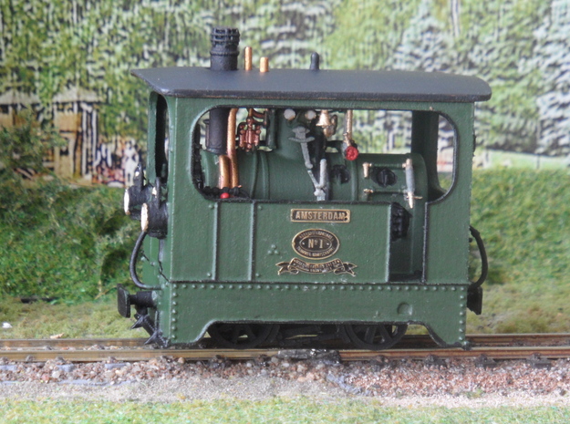 1:45 Tramway loco (without wheels) Backer & Rueb in White Processed Versatile Plastic