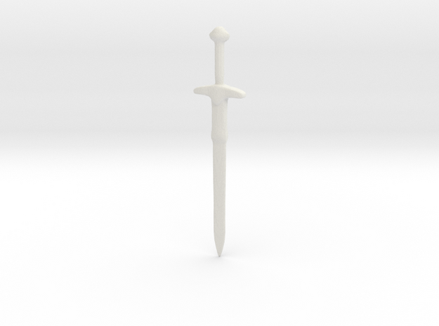 Minecraft Diamond Sword in White Natural Versatile Plastic