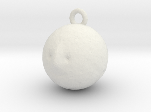 Mr Moon Pendant in White Natural Versatile Plastic
