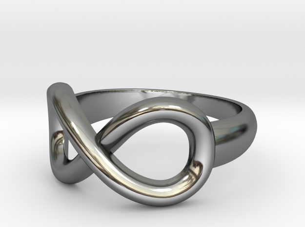 Infinity Ring-Size 7 in Fine Detail Polished Silver
