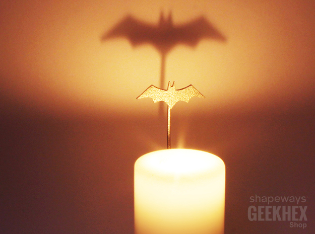 Batman 2001 - Spotlight Candle Attachment in Polished Nickel Steel