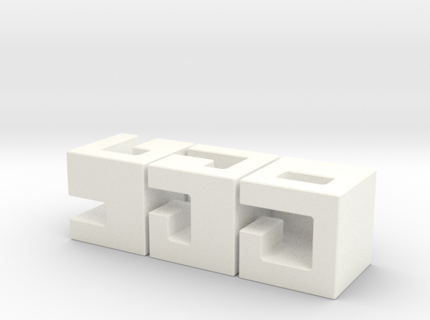 Oskar's Cubes Metallic in White Processed Versatile Plastic