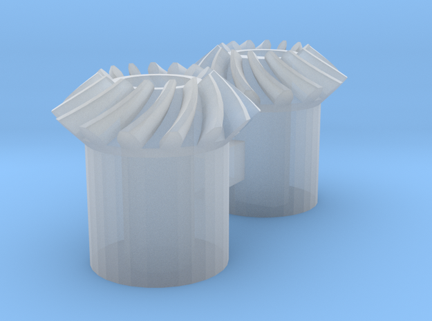 Bevel Gears in Smooth Fine Detail Plastic