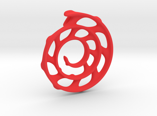 Koru Spiral: 5cm in Red Processed Versatile Plastic